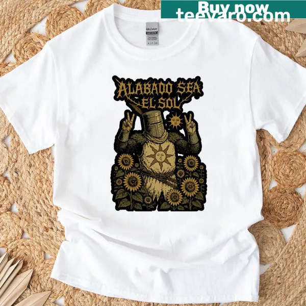 T-shirt with simple typography stating 'Praise Be'