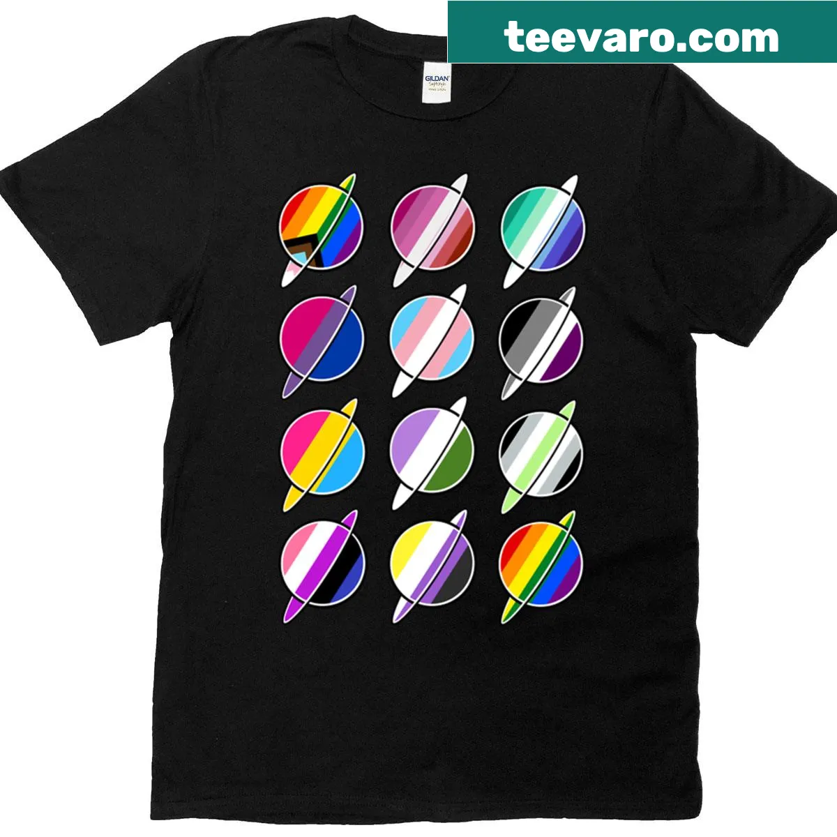 Illustration of planets on a T-shirt — on a men's t-shirt