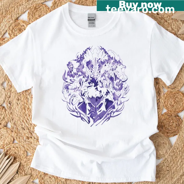 Fantasy-inspired t-shirt featuring mysterious Commander of Shadows graphic