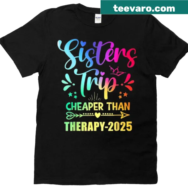 Sisters Trip T-shirt with travel-themed design and text