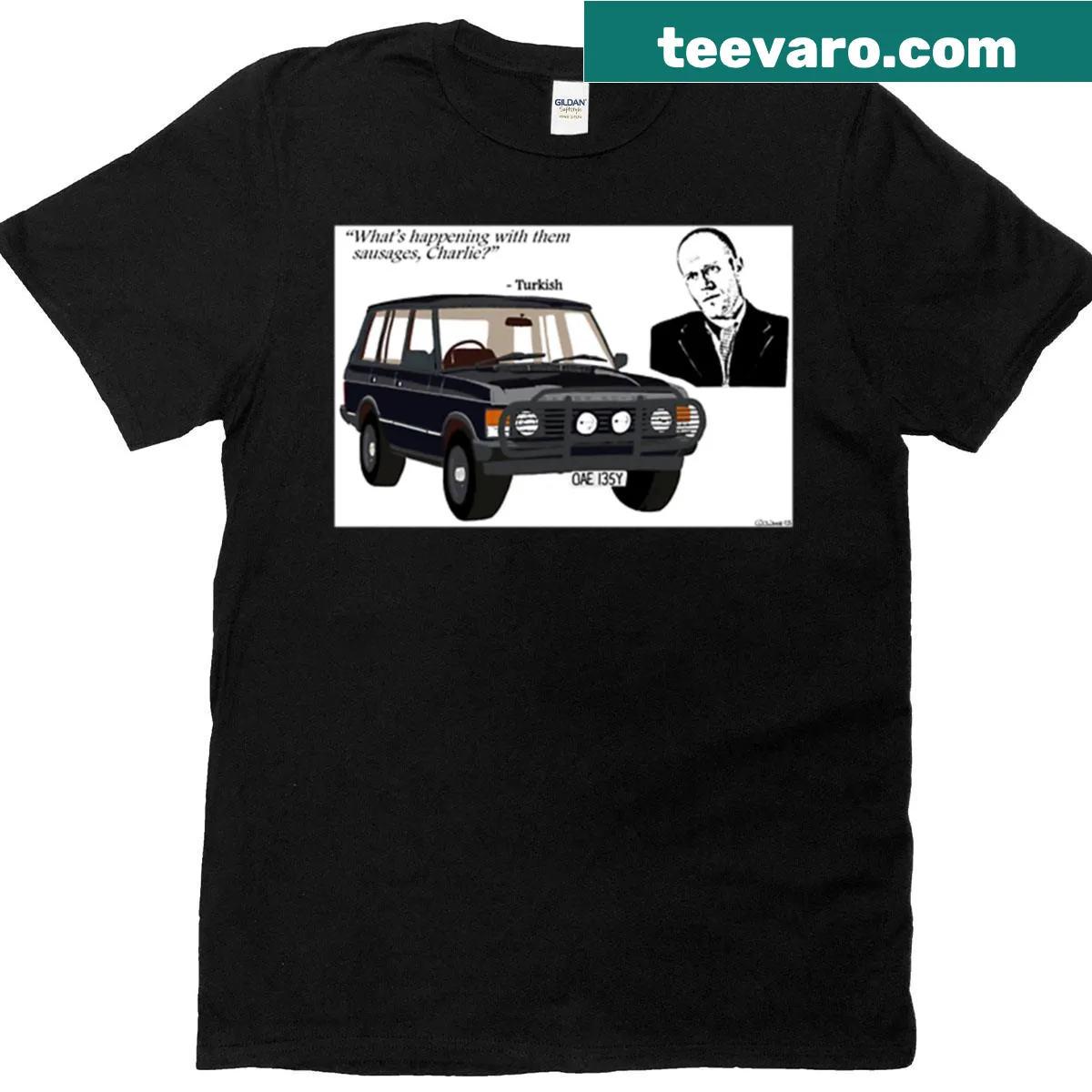 Playful illustration of Turkish Range theme on a casual t-shirt — on a men's t-shirt