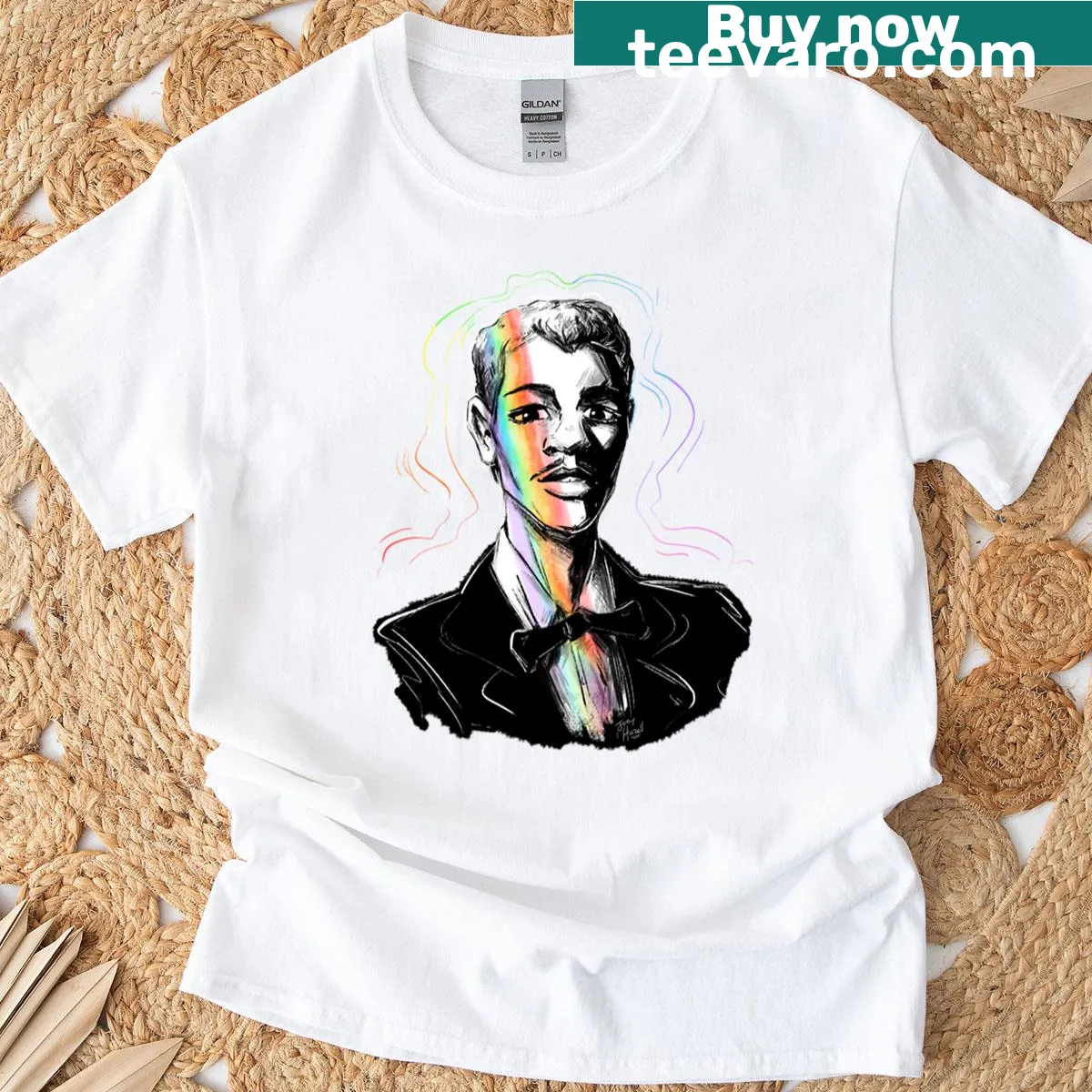Vintage-style t-shirt honoring Storme Delarverie. — on a men's t-shirt