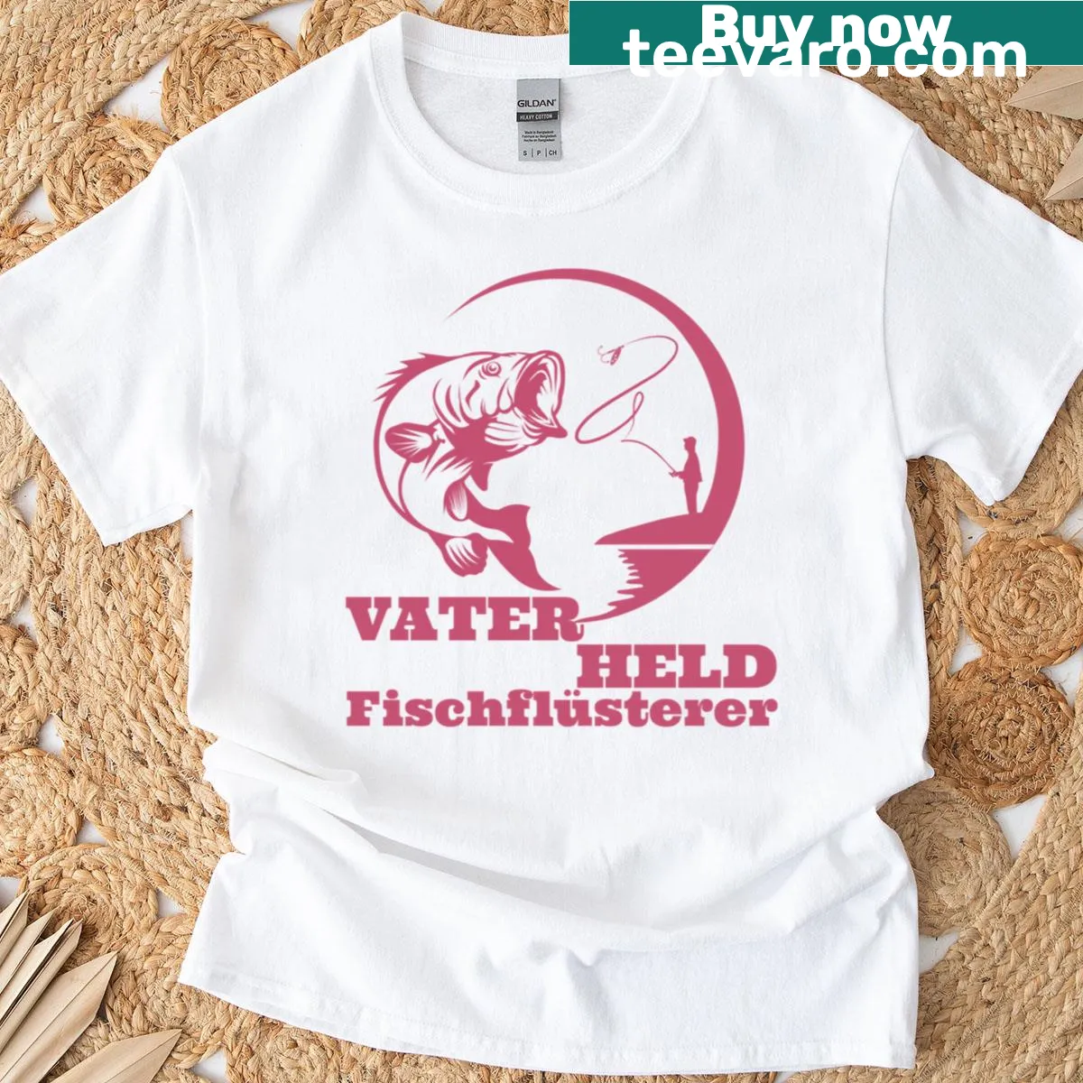 Tribute shirt for angel dads with the phrase 'Angel Dad' — on a men's t-shirt