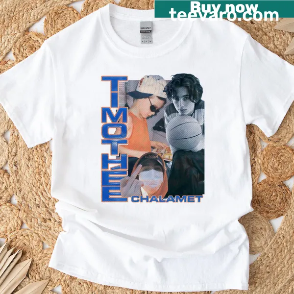Vintage-style T-shirt featuring a retro Timothée Chalamet design