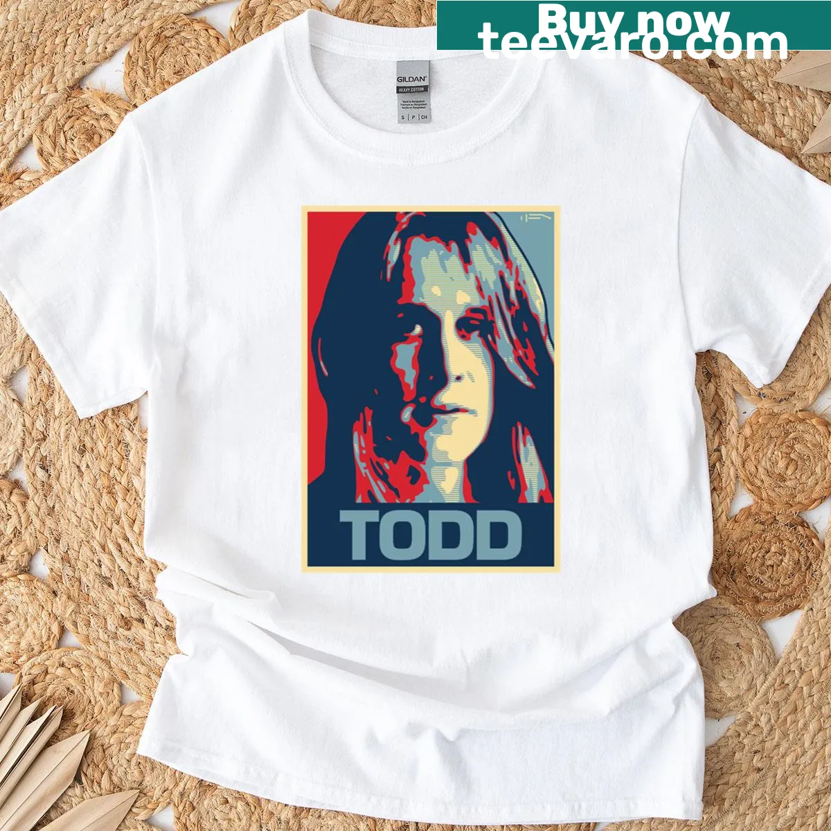 Simple and charming Todd T-shirt design for casual wear. — on a men's t-shirt