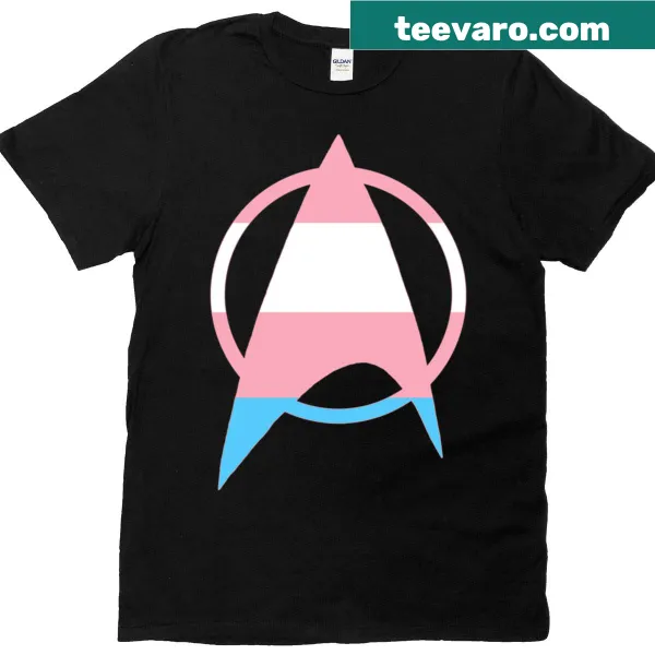 Transgender Starfleet Pride T-shirt with iconic insignia