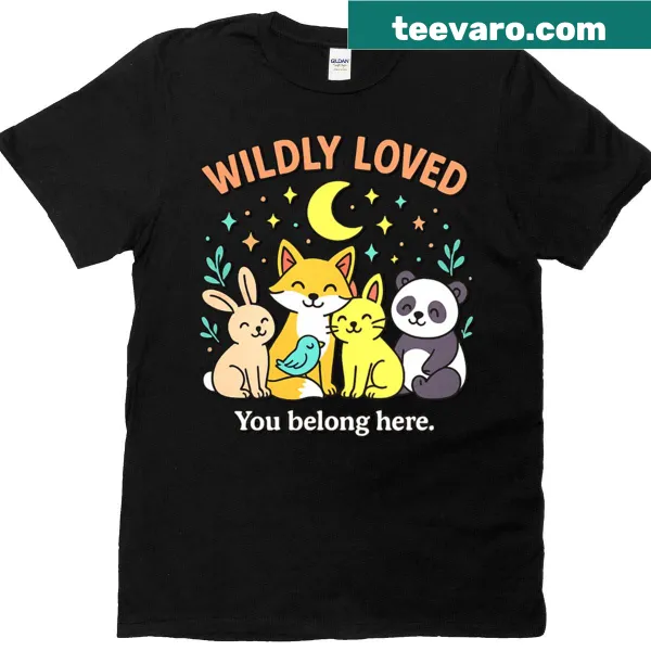 T-shirt with cute cartoon animal friends