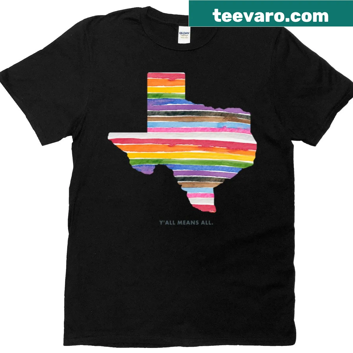 Inclusive phrase on a Texas-themed T-shirt — on a men's t-shirt