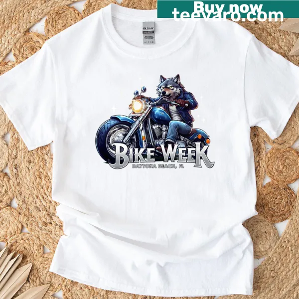 T-shirt celebrating Bike Week at Daytona Beach, ideal for motorcycle enthusiasts