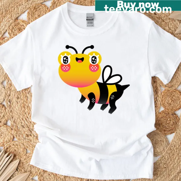 Cute bumblebee frog design on a playful t-shirt