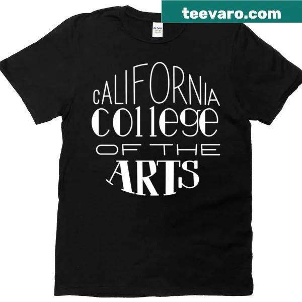 Black and white round T-shirt featuring bold abstract typography 'CCA'