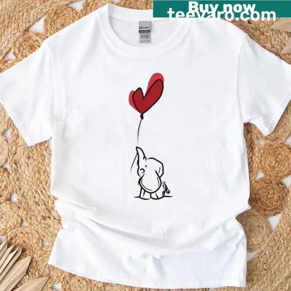 Adorable vector illustration of an elephant on a T-shirt