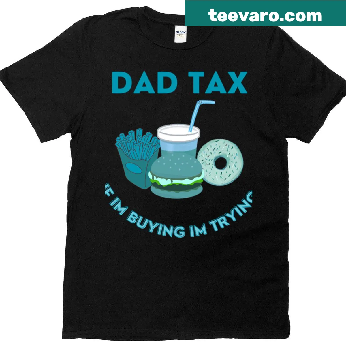 Funny T-shirt for dads with 'Dad Tax' phrase — on a men's t-shirt