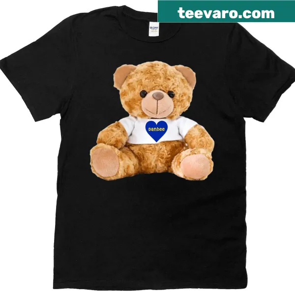 Cute teddy bear illustration on kids t-shirt