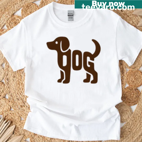 Cute typography t-shirt featuring dog-related word art