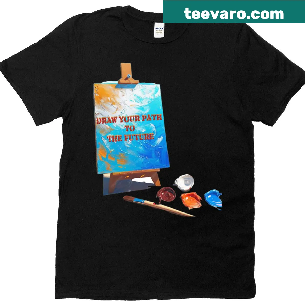 Inspirational t-shirt with the quote: Your Journey Starts With One Step — on a men's t-shirt