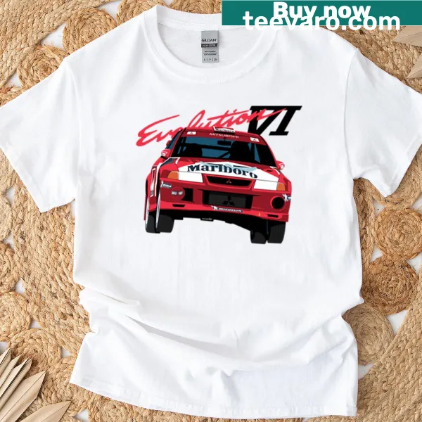Vintage Evolution 6 rally car graphic t-shirt