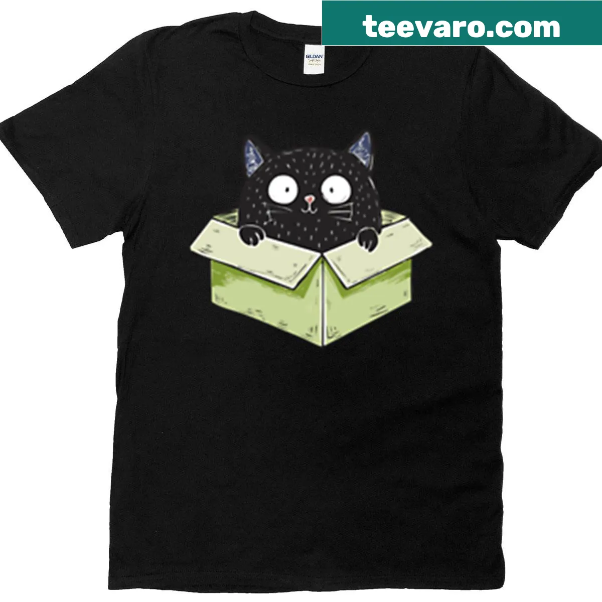 Adorable fat cat doodles in a cute illustration set on a T-shirt — on a men's t-shirt