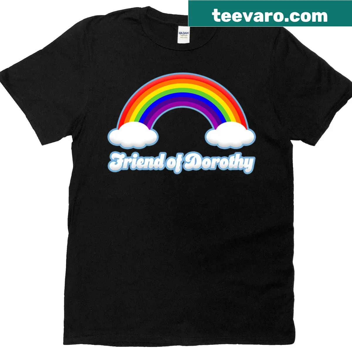 T-shirt featuring the phrase 'Friend Of Dorothy' in typography — on a men's t-shirt