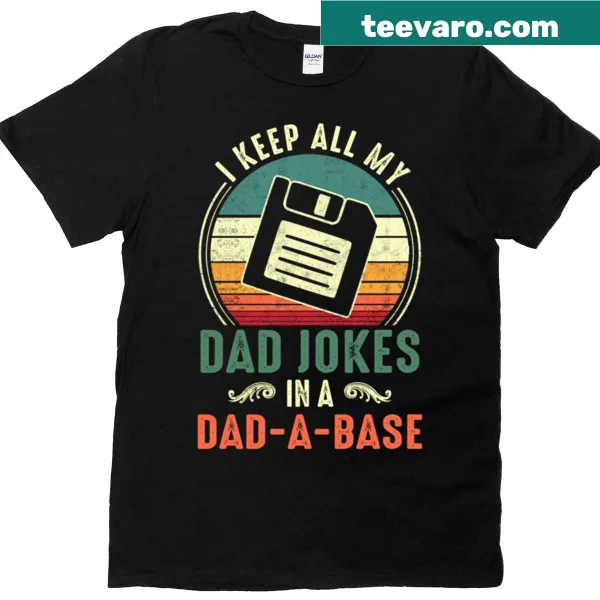 Vintage-style t-shirt featuring dad jokes design for Father's Day