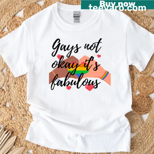 Bold typographic LGBTQ+ pride message on a T-shirt