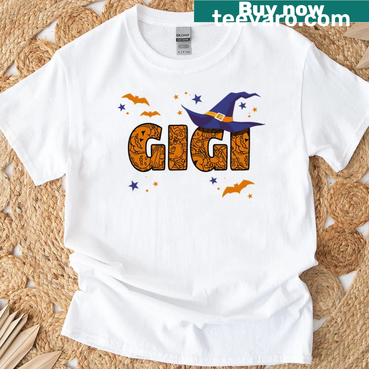 Funny Gigi Witch cartoon graphic t-shirt for grandmas — on a men's t-shirt