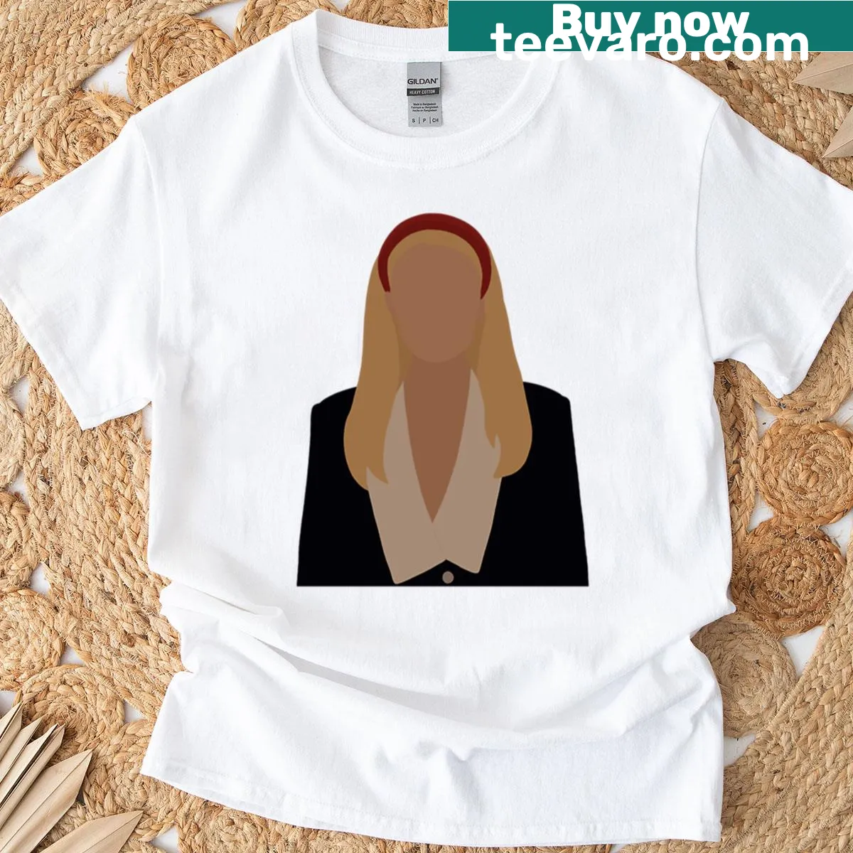 Illustrative design of Georgia's court outfit from Ginny And Georgia — on a men's t-shirt