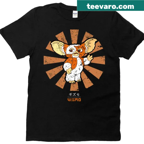 Vintage-style Gizmo graphic from Gremlins on T-shirt