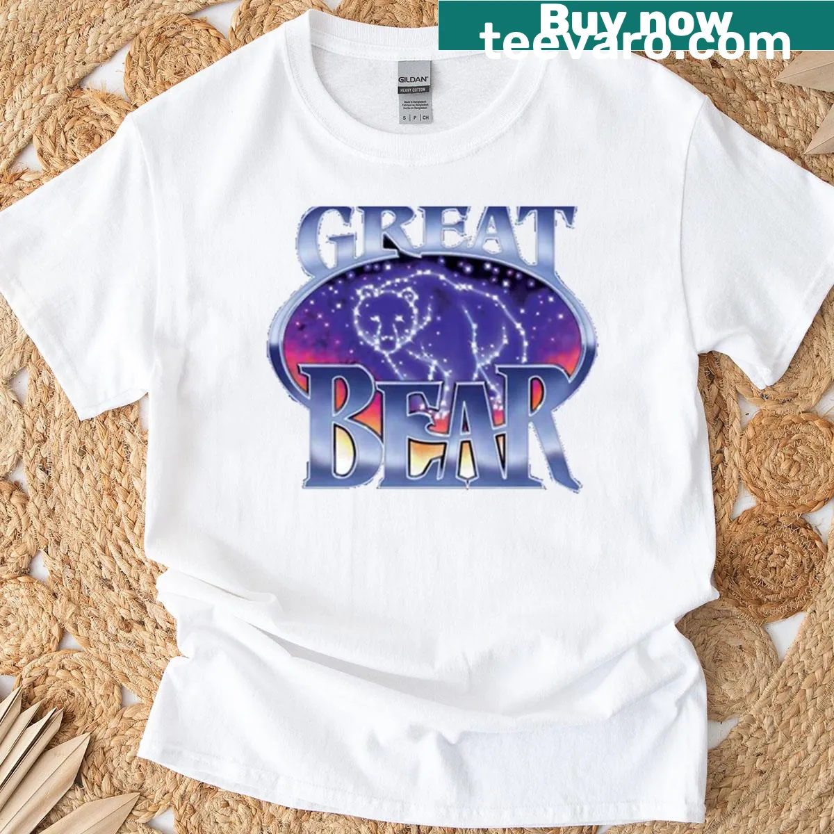 Illustrative T-shirt depicting a bear, celebrating Hersheypark adventures — on a men's t-shirt
