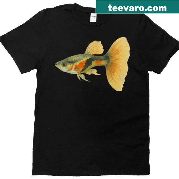 Japanese style guppy fish illustration T-shirt