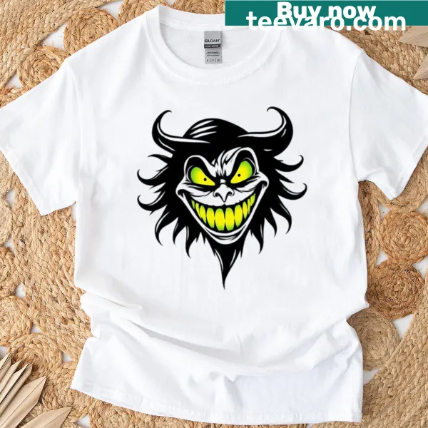 Simple Halloween T-shirt with a bold mask graphic