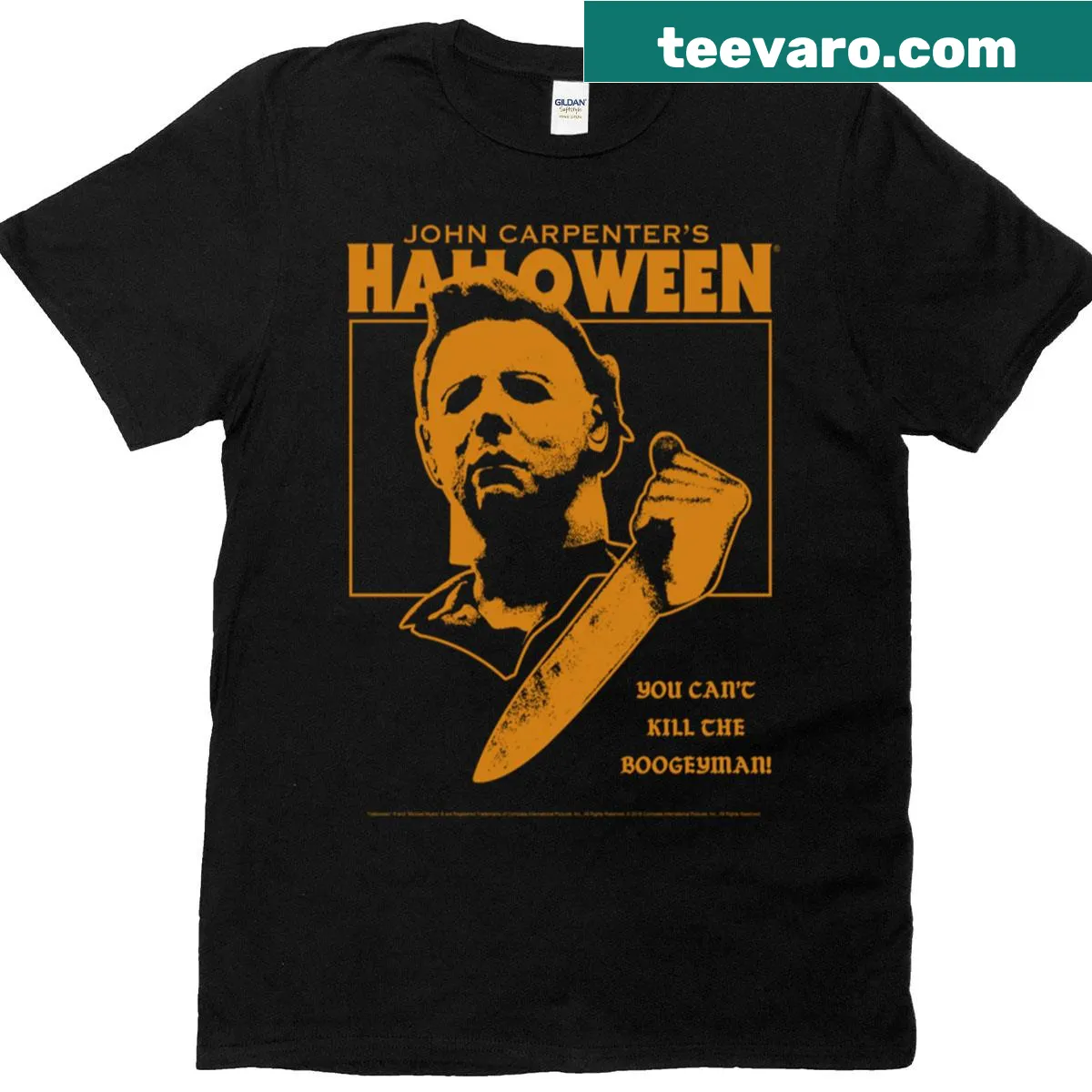 T-shirt boldly stating 'You Can't Kill The Boogeyman' in striking typography — on a men's t-shirt