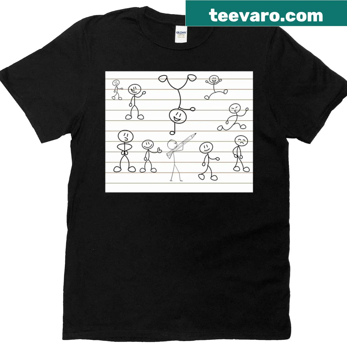 T-shirt with the phrase 'Hi Friends' in a friendly design — on a men's t-shirt