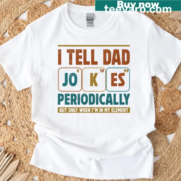 Vintage-style shirt for dads with a dad joke theme
