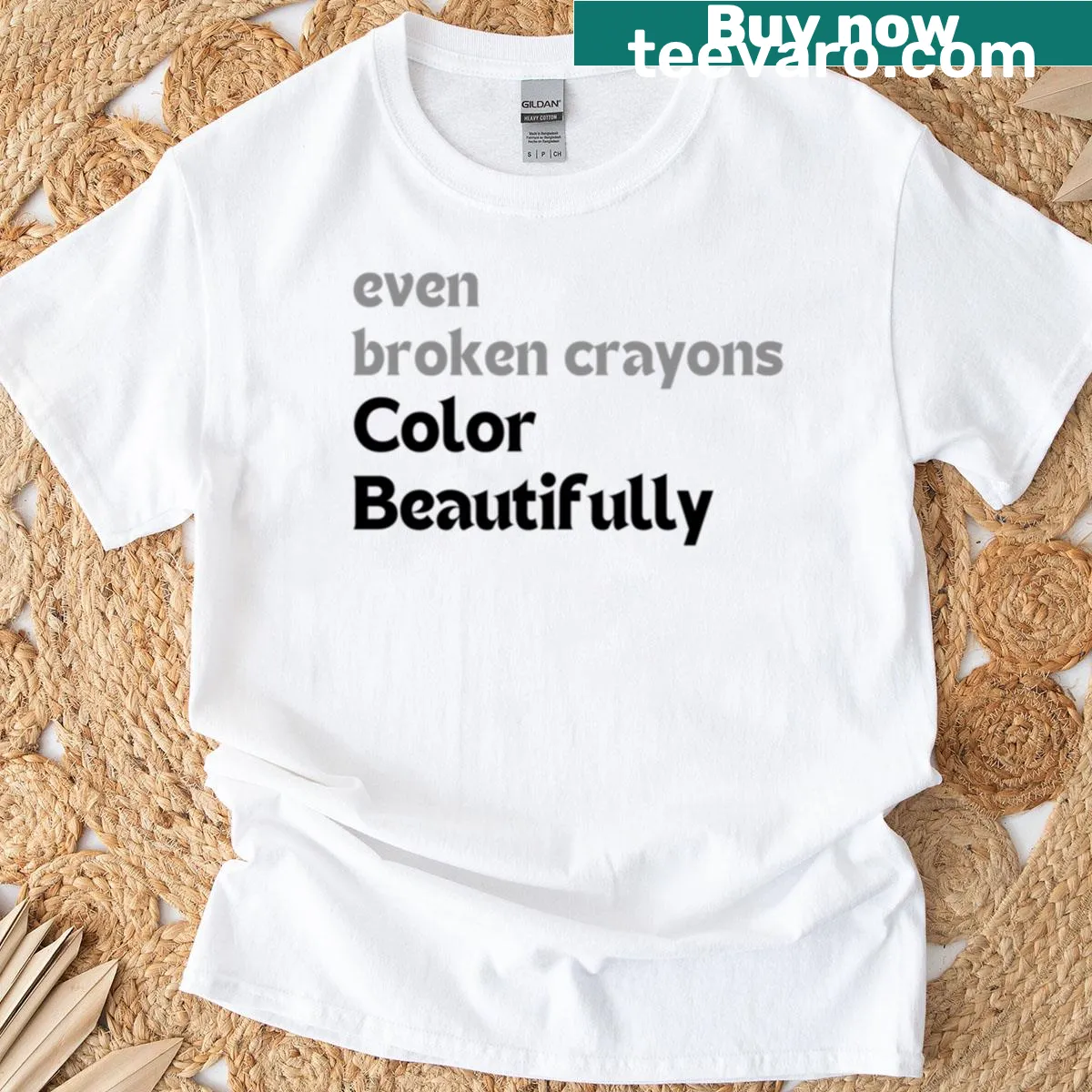 Inspirational t-shirt with quote about resilience — on a men's t-shirt