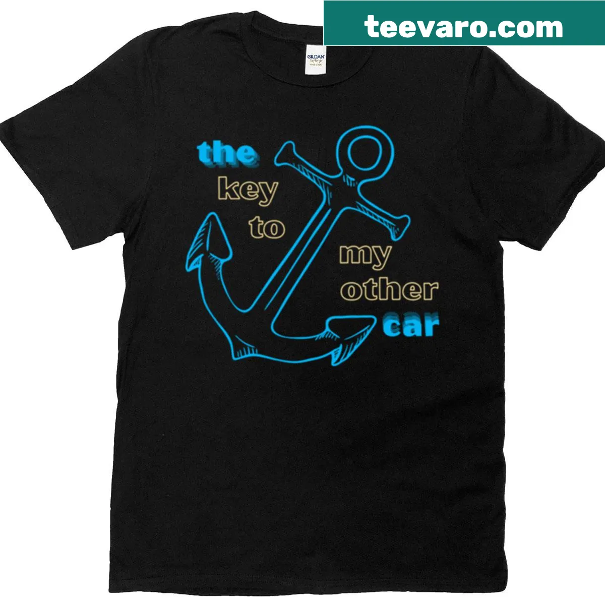 Humorous T-shirt featuring a sailboat graphic — on a men's t-shirt