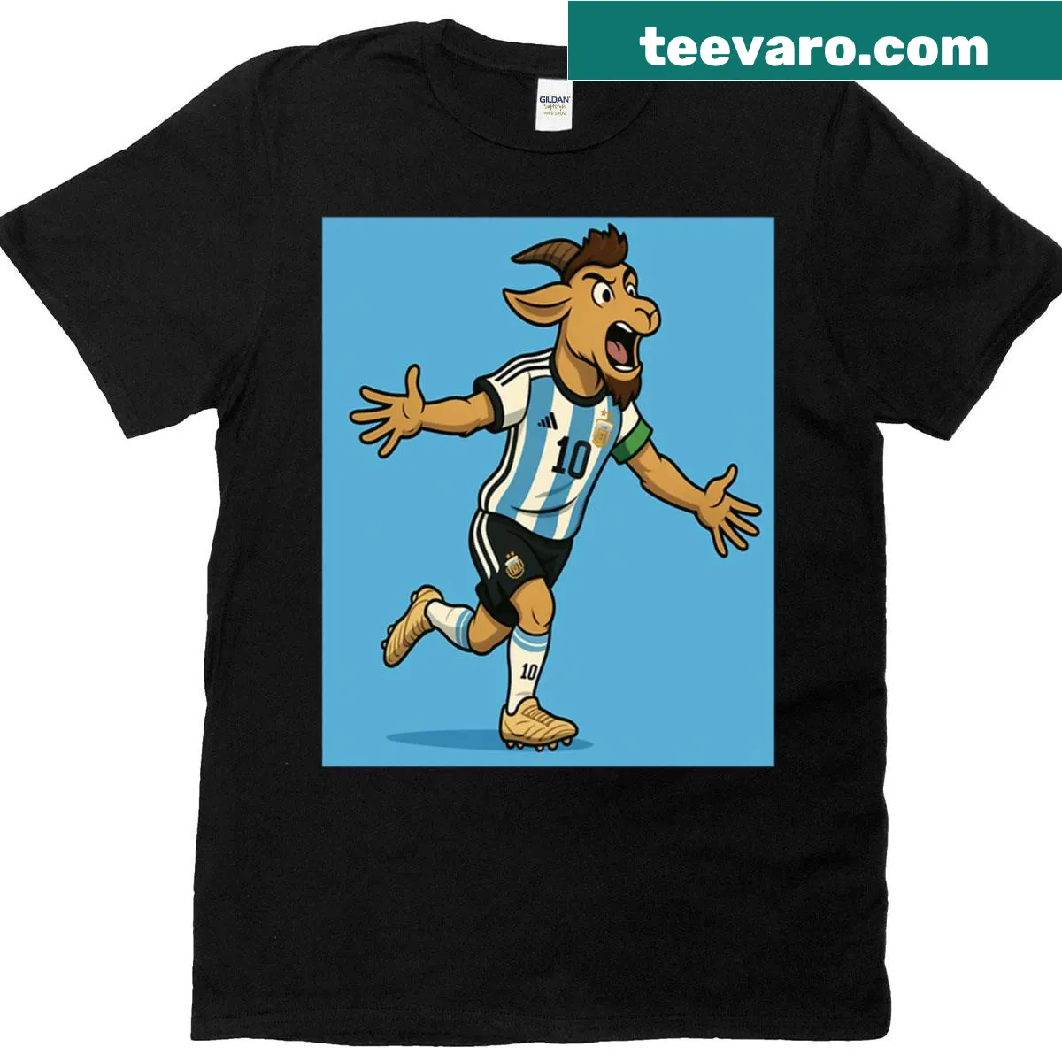 Text and graphic design honoring La Pulga as the GOAT — on a men's t-shirt