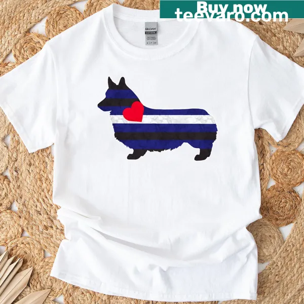 Corgi illustration t-shirt with pride elements