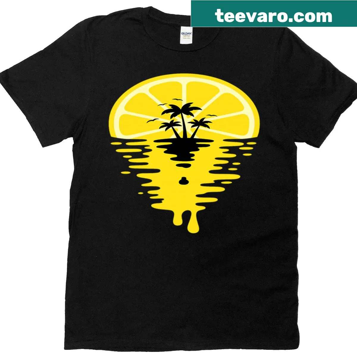 Tropical citrus design on a relaxing t-shirt — on a men's t-shirt