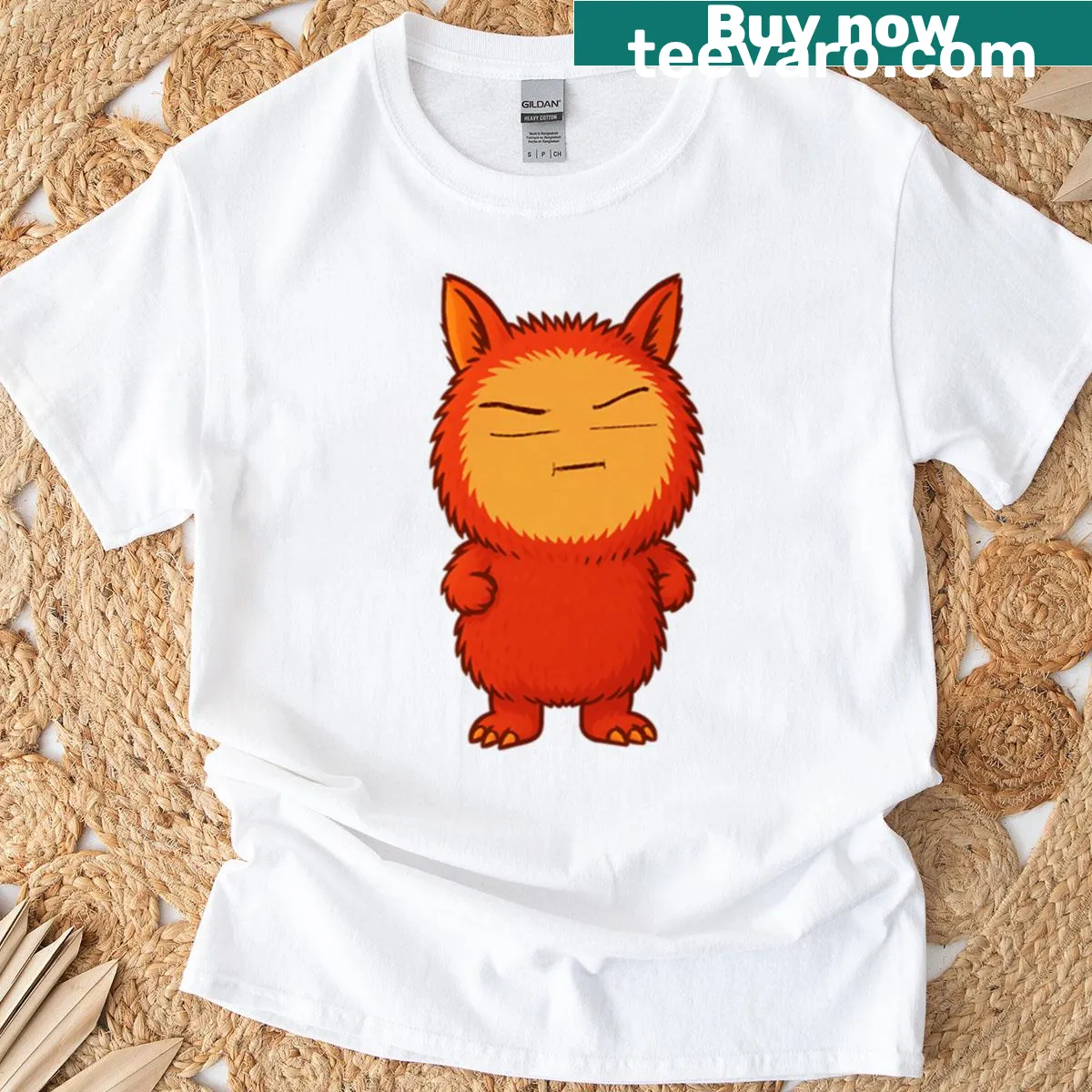 Cartoon t-shirt featuring a fuzzy monster named Lisa — on a men's t-shirt