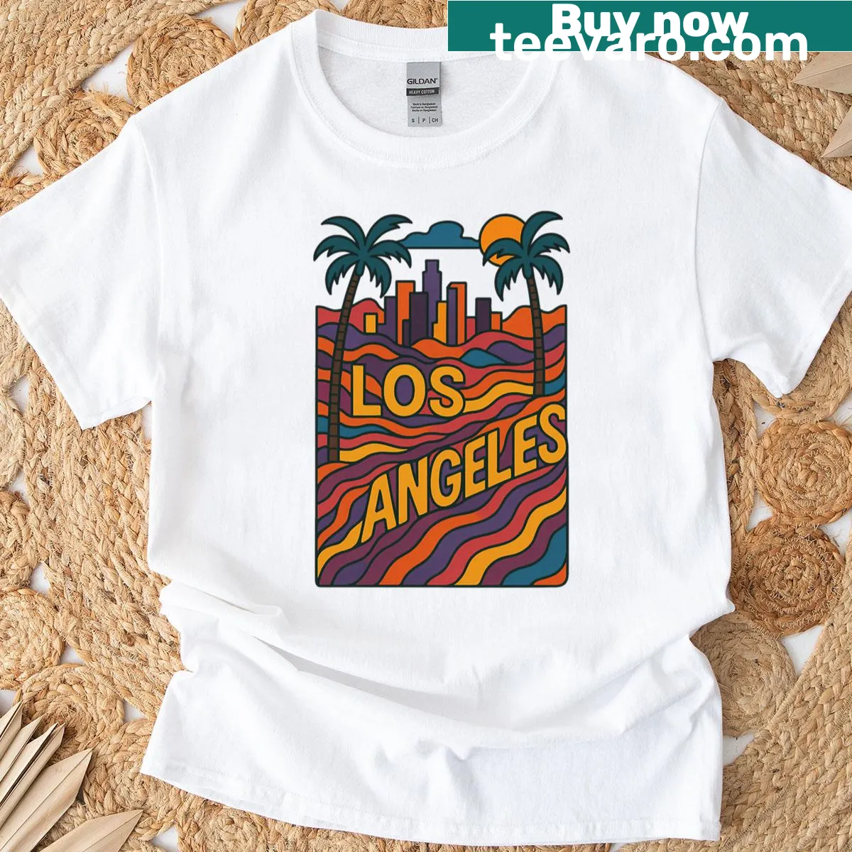Los Angeles La Pride T-shirt celebrating diversity and inclusivity — on a men's t-shirt