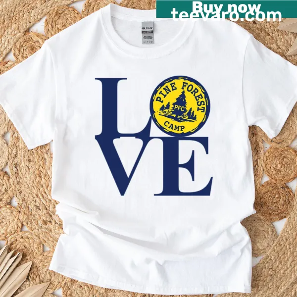 T-shirt featuring a serene pine forest design