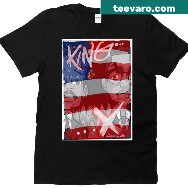 Tribute T-shirt featuring Malcolm X and Martin Luther King Jr.