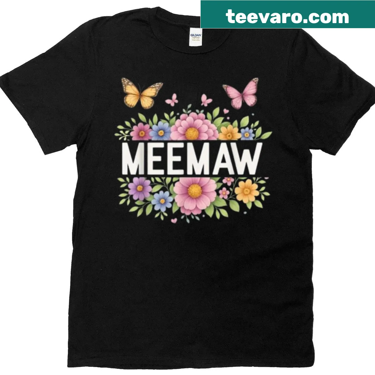 Floral butterfly design for grandmothers on a T-shirt. — on a men's t-shirt