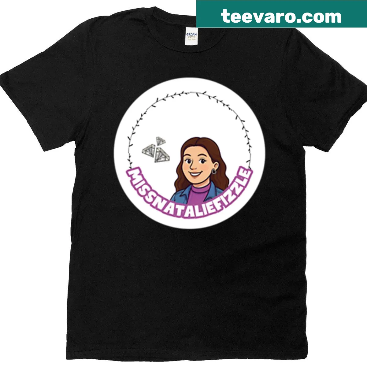 Humorous T-shirt celebrating Missnataliefizzle — on a men's t-shirt