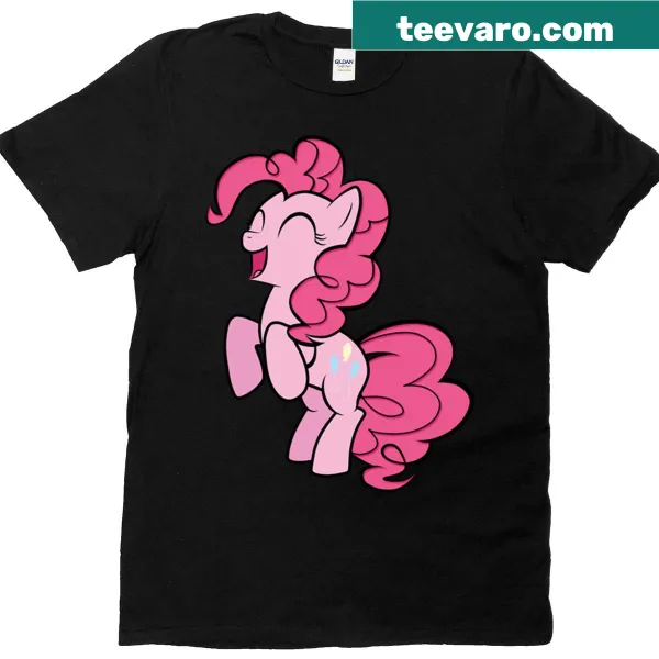 Cute cartoon graphic of Pony Pinkie Pie on a t-shirt