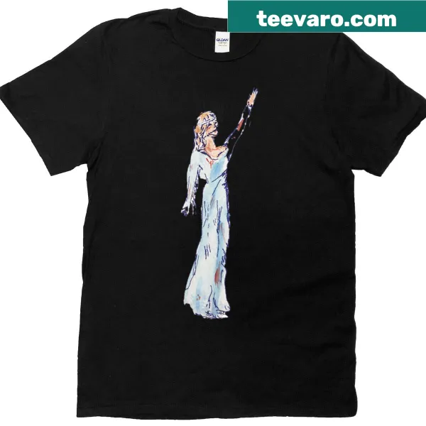 Enchanting graphic representing Aquarius with whimsical elements on T-shirt