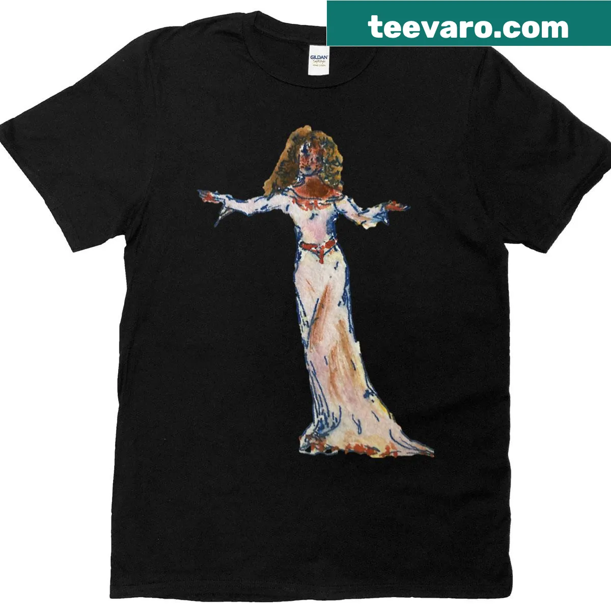 Illustrative astrology design T-shirt for Libra — on a men's t-shirt