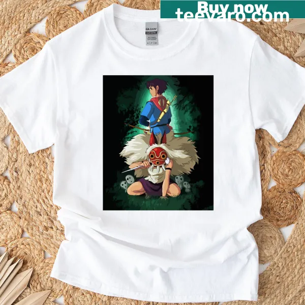 T-shirt featuring a design inspired by Princess Mononoke