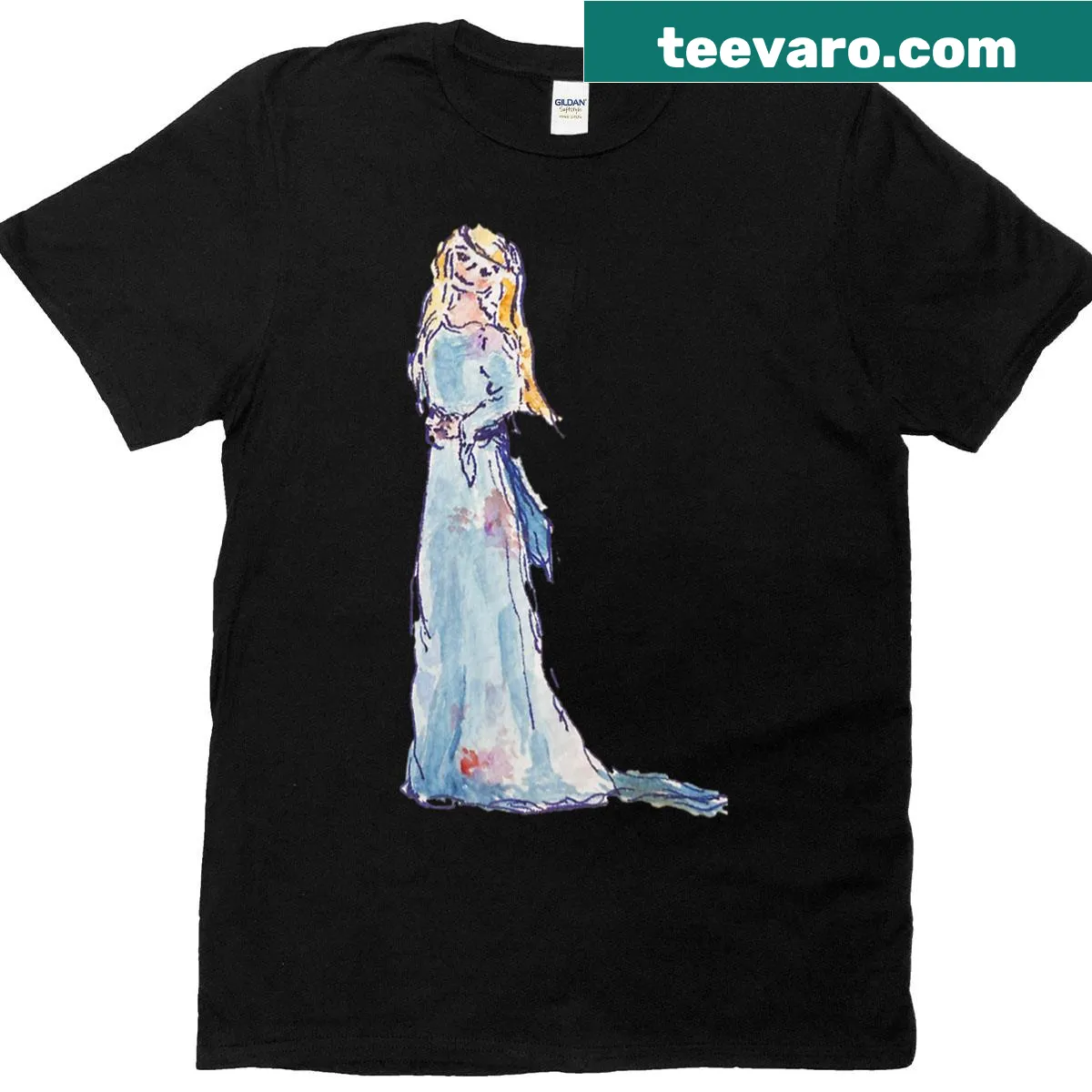 Charming graphic of Princess Pisces on a t-shirt — on a men's t-shirt